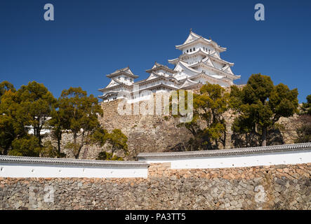 Himeji Castle, Himeji City , Kobe, Hyogo Province, Shirazaki Jo, Japan. Nickname White Heron Castle. It is an UNESCO World Heritage Site Stock Photo