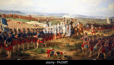 Philippoteaux  Henri FéLIX - the Battle of Fontenoy Stock Photo