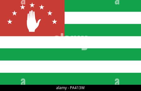 Detailed Illustration National Flag Abkhazia Stock Vector