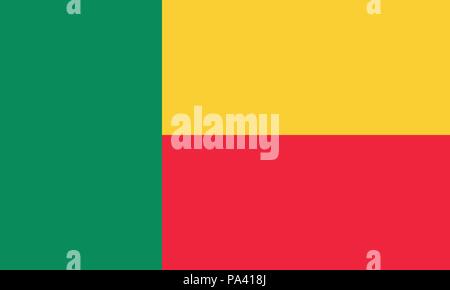 Detailed Illustration National Flag Benin Stock Vector