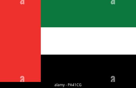 Detailed Illustration National Flag United Arab Emirates Stock Vector