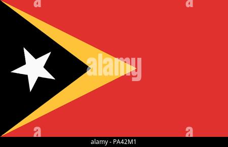 Detailed Illustration National Flag East Timor Stock Vector
