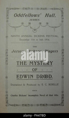 311 The Mystery of Edwin Drood Jersey Dickens Players 1916 Stock Photo