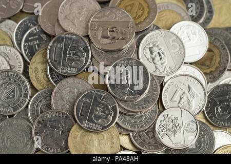 Bunch of Philippines coins Stock Photo