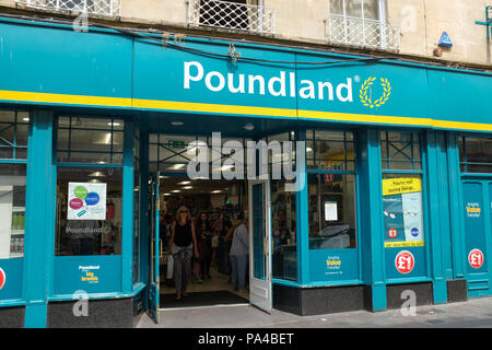 A Poundland store in Bath, England. Stock Photo