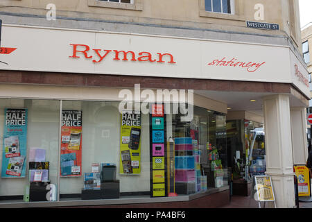 A Ryman shop in Bath, England. Stock Photo