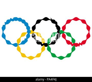 Colored rings on a white background Stock Vector