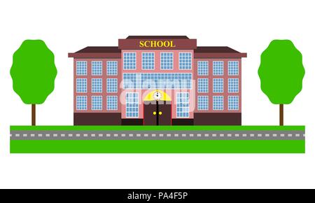modern school building flat design Stock Vector