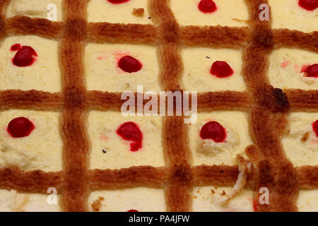 Arabic dessert made with custard, coconut and strawberry also known as The Queen's Honey Stock Photo