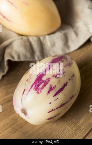 Raw White Organic Pepino Melons Ready to Eat Stock Photo