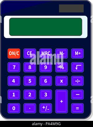 Calculator isolated on white background Stock Vector