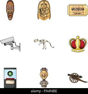 Museum set icons in cartoon style. Big collection of museum vector symbol stock Stock Vector