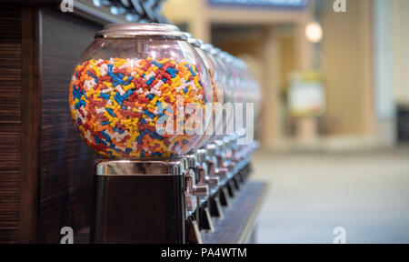 A pile of colorful chocolate coated candy Stock Photo