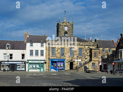 The old town hall, Market Square, Alnwick, Northumberland, England UK Stock Photo