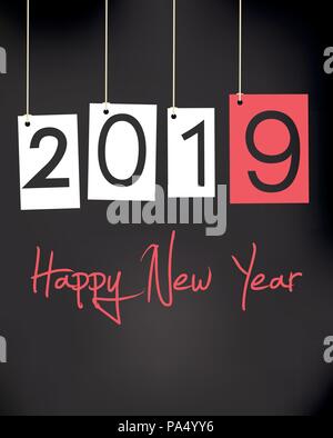 Happy New Year 2019 Stock Vector