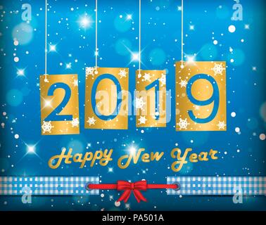 Happy New Year 2019 Stock Vector