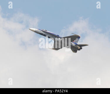 Canadian CF-18 Hornet displays at the annual Royal International Ait Tattoo in 2018 Stock Photo