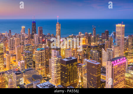 Aerial view of Downtown Chicago, USA, 1980 Stock Photo: 179001028 - Alamy