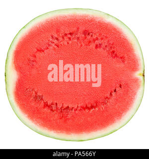 slice of delicious ripe watermelon without seeds, clipping path, on a white background, isolated, high quality photo Stock Photo