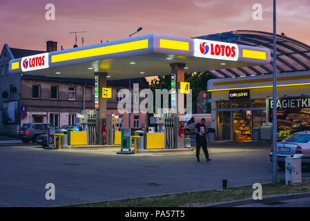 Lotos gas station in Poland Stock Photo