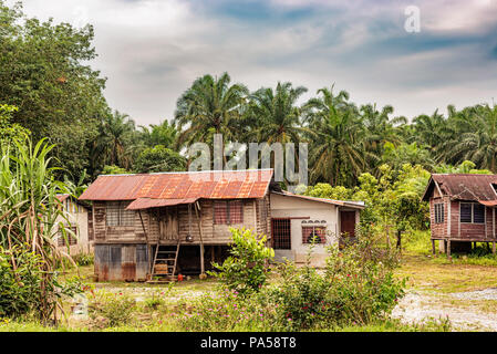 Typical Family Houses In Small Village In Rural Area Malaysia Stock Photo Alamy