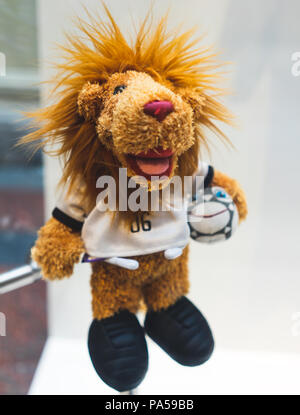 July 7, 2018, Moscow, Russia Official mascot FIFA World Cup 2006 in Germany  lion Goleo VI . Stock Photo
