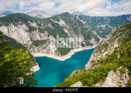 Montenegro, Canyon of Piva lake in summer Stock Photo