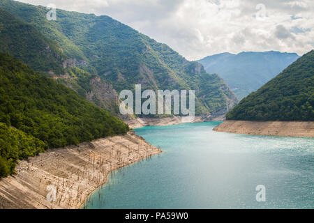 Montenegro Canyon of Piva lake in summer Stock Photo