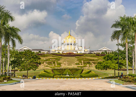 Kuala Lumpur, Malaysia - December 14, 2017: New Royal Palace Istana Negara also called National Palace in Kuala Lumpur, Malaysia. Stock Photo