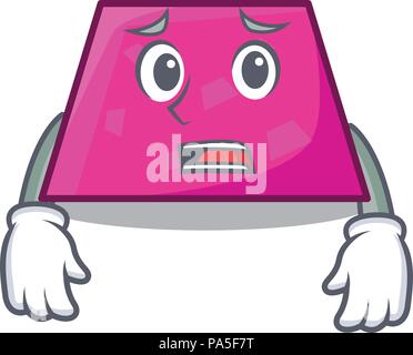Afraid trapezoid mascot cartoon style vector illustration Stock Vector
