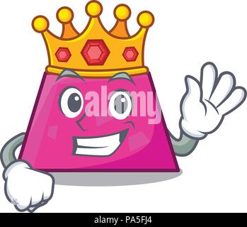 King trapezoid mascot cartoon style vector illustration Stock Vector