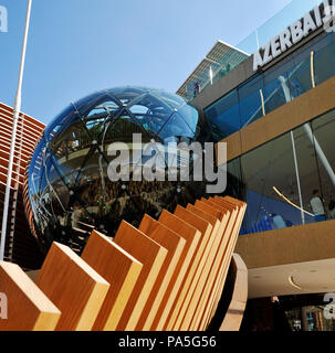 MILAN, ITALY – 06 30 2015: Innovative Azerbaijan pavilion at Expo, universal exposition on the theme of food in Milan, Italy Stock Photo
