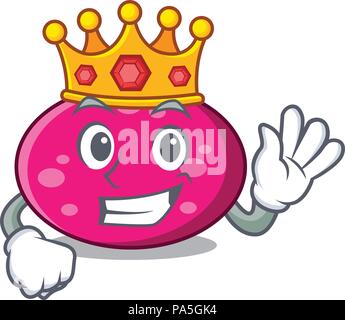 King ellipse mascot cartoon style vector illustration Stock Vector