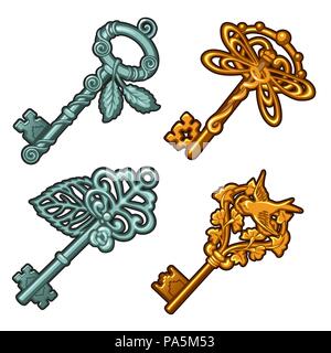 Set of medieval house and object cartoon illustration Stock Vector ...