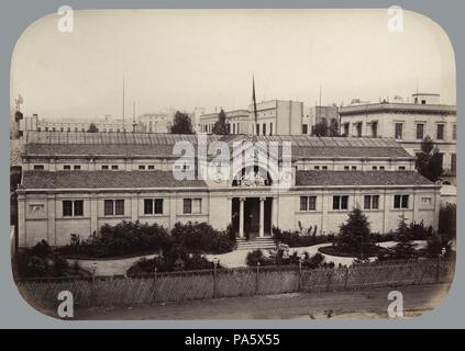 Colección Bellezas de Barcelona. Palacio de Bellas Artes. Fotografía a la albúmina. Año 1874. Stock Photo