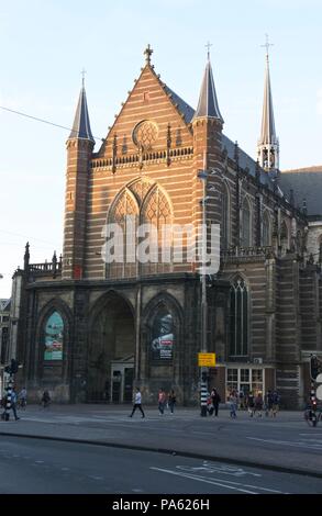 The Nieuwe Kerk is a 15th-century church in Amsterdam located on Dam Square, next to the Royal Palace Stock Photo