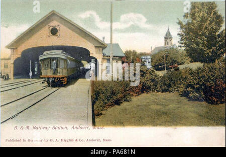 129 Andover station undivided back postcard Stock Photo