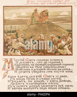 Illustration to the Canto of Oleg the Wise. Museum: PRIVATE COLLECTION. Stock Photo