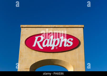 LOS ANGELES, CA/USA - OCTOBER 13, 2014: Ralphs grocery store sign. Stock Photo