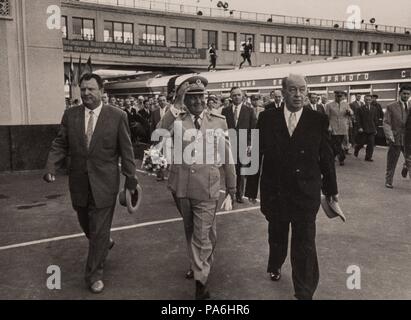 Josip Broz Tito during his state visit to Kiev, June 1956. Museum: PRIVATE COLLECTION. Stock Photo