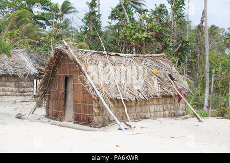 Palm Hut on Yanaba Island, Papua New Guinea Stock Photo