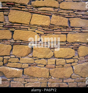 Masonry Detail, Penasco Blanco, Chaco Culture National Historical Park, New Mexico Stock Photo