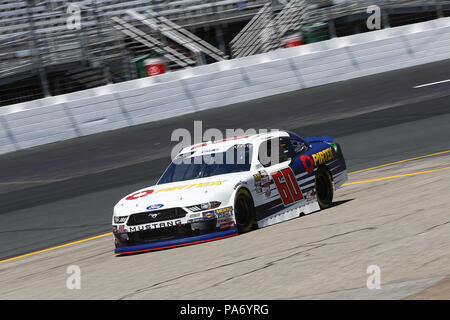 Loudon, New Hampshire, USA. 20th July, 2018. Austin Cindric (60) takes to the track to practice for the Lakes Region 200 at New Hampshire Motor Speedway in Loudon, New Hampshire. Credit: Justin R. Noe Asp Inc/ASP/ZUMA Wire/Alamy Live News Stock Photo