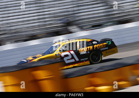 Loudon, New Hampshire, USA. 20th July, 2018. Daniel Hemric (21) takes to the track to practice for the Lakes Region 200 at New Hampshire Motor Speedway in Loudon, New Hampshire. Credit: Justin R. Noe Asp Inc/ASP/ZUMA Wire/Alamy Live News Stock Photo