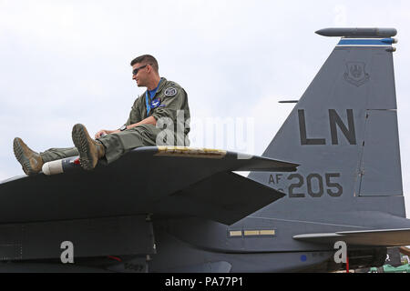 Farnborough International Airshow McDonnell Douglas F-15 Eagle Stock ...