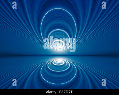 An illustration of a nice abstract blue horizon background circles Stock Photo