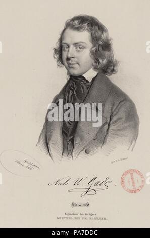 Portrait of the composer Niels Wilhelm Gade (1817-1890). Museum: Philharmonie de Paris. Stock Photo