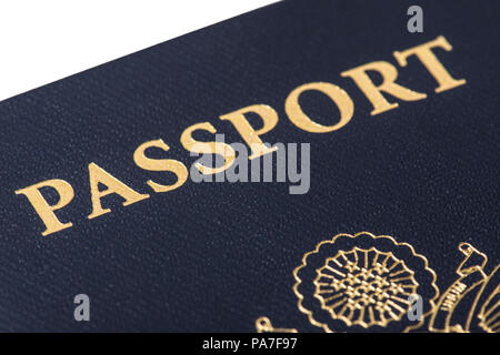 Closeup of a United States passport. Stock Photo