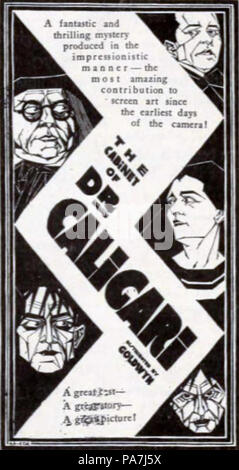 372 Das Cabinet des Dr. Caligari (1920) - American Ad 1921 Stock Photo
