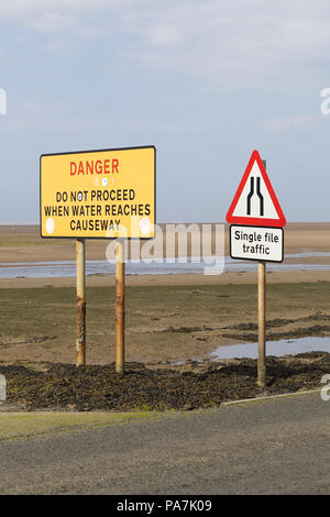 Lindisfarne Causeway Stock Photo